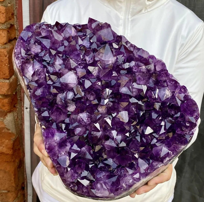 Natural  Amethyst Quartz Purple Crystal Cluster Healing Stones Specimen Home