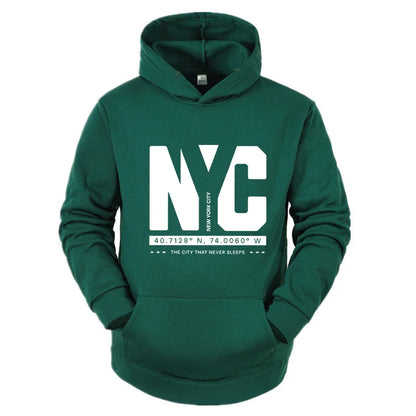 New Autumn And Winter Men's Casual Fashionable Comfortable Letter Printed Long Sleeved Hooded Versatile Sportswear Pullover