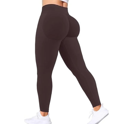 Nahtlose Damen Yoga-Hose mit fester Taille, dreifacher Bund, sexy Hüftstraffung, enge Sporthose, Fitness-Übungs-Yoga-Hose