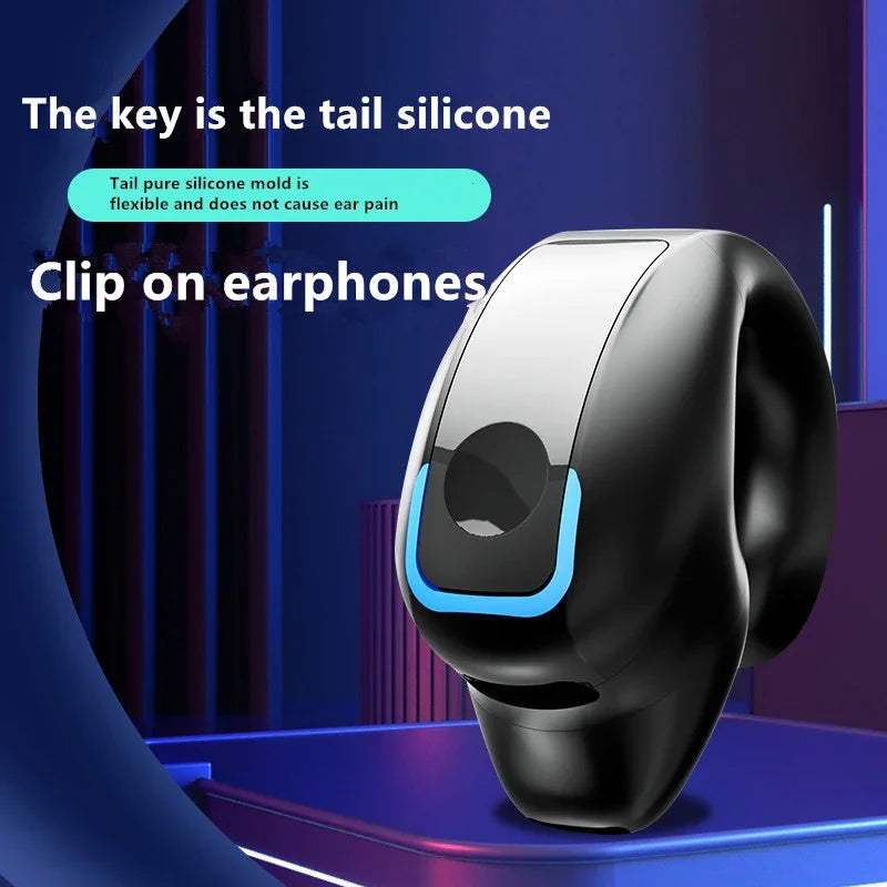 Bone Conduction Bluetooth Headset Clip Sport Earphone