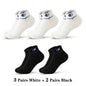 5/10/20 Paar Herren Knöchelsocken Baumwolle Klassische Markenmode Schwarz-Weiße Socken Atmungsaktive Mesh Sportsocken für den Sommer