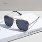 2025 Metal Punk Big Frame Sunglasses for Men Women Cool Driving Glasses Brand Design Square Sun Glasses Goggles UV400 Eyewear