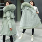 Winter Jacket 2026 New Women Parka Clothes Long Coat Wool Liner Hooded Jacket Fur Collar Thick Warm Snow Wear Padded Parka 6XL