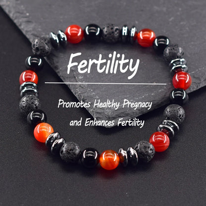 Classic Black Natural Labradorite Volcanic Stone Beads Bracelet Women Men Spiritual Protection and Energetic Banlance Jewelry