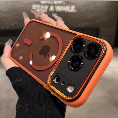 Magnetic Metal Lens Case – iPhone 11–17 Pro Max Plus
