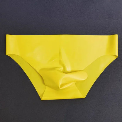 Herren Sexy Latex Unterwäsche Nahtlose Scheiden-Slips Durchsichtige Sissy-Höschen Paar Dessous Niedrige Taille Erotische Unterhosen
