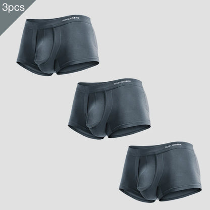 3PCS Men's Ice Silk Separation Underwear Briefs