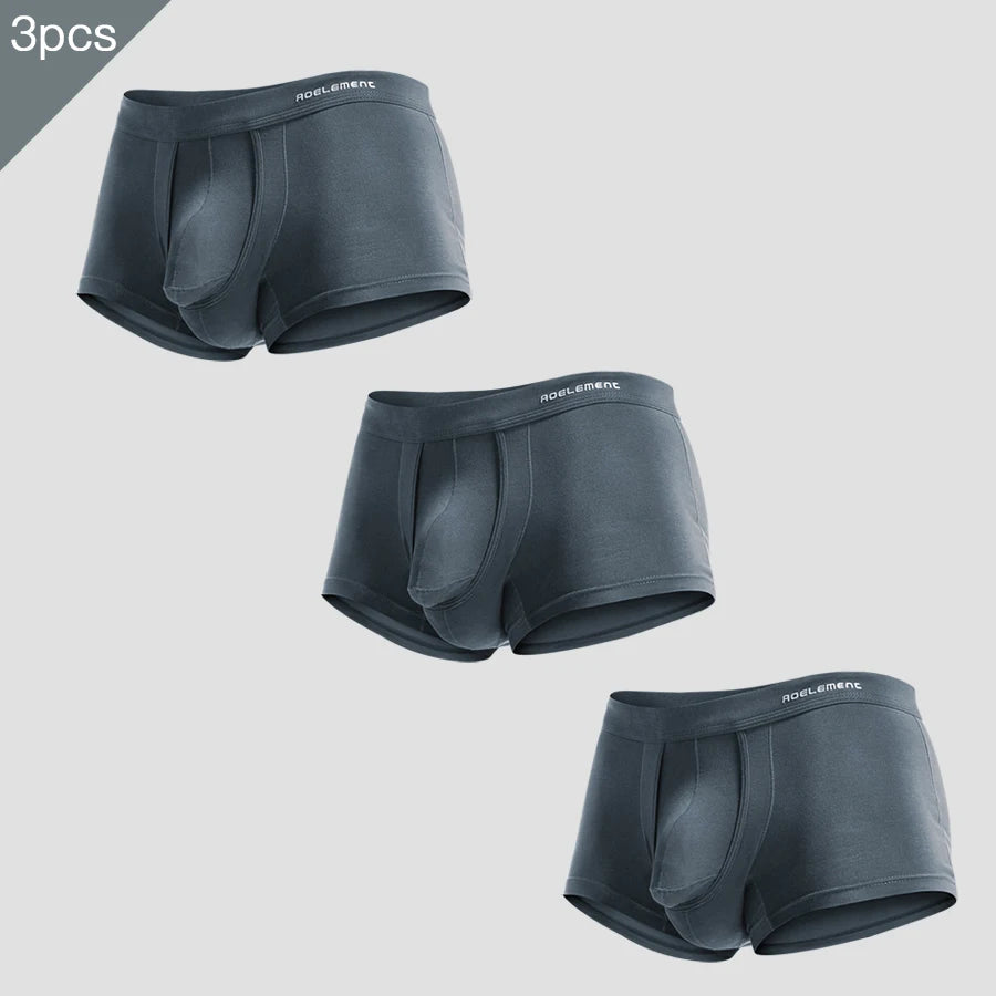 3PCS Men's Ice Silk Separation Underwear Briefs