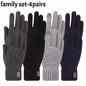  4colors Winter Warm Gloves Touchscreen Unisex Knit Finger Gloves Machine Washable Ideal for Travel Cycling Sports