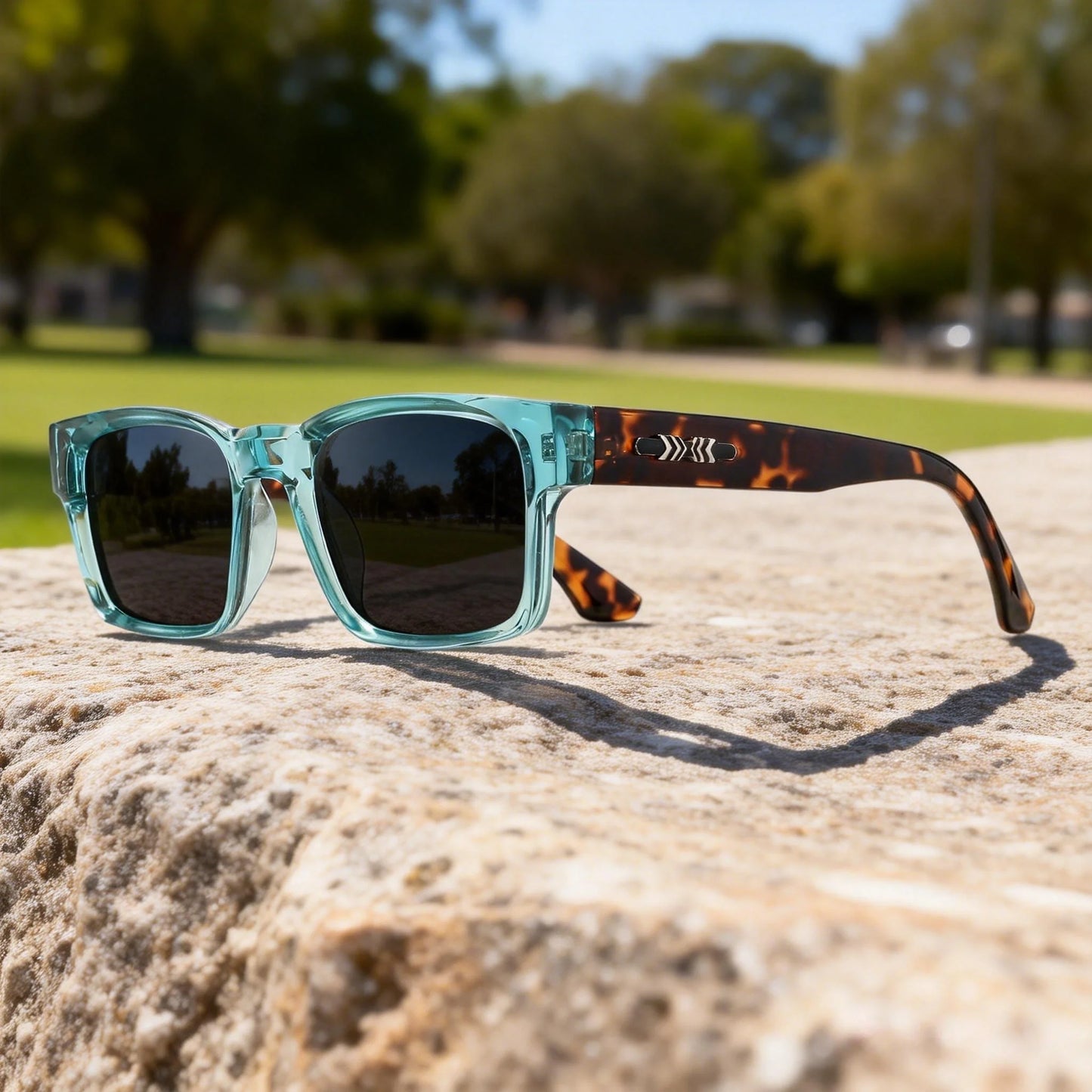 Sunglasses - Square Protective Frame, UV400 Unisex Outdoor Casual