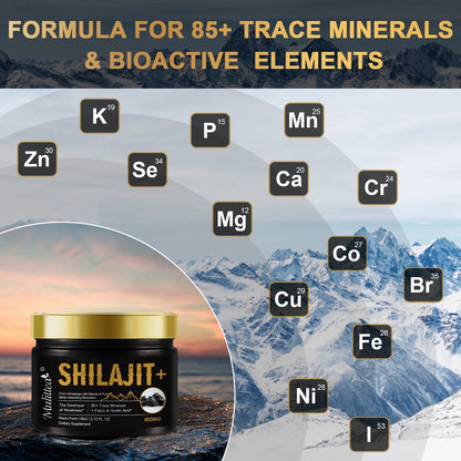100 % reines Himalaya Shilajit mit über 85 Spurenelementen und Fulvosäure für mehr Energie, Ausdauer, Immununterstützung und Größenwachstum beim Mann