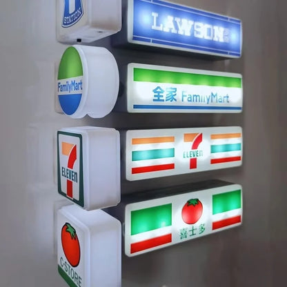 Heißer Convenience Store Kühlschrankmagnet Miniaturmodell Magnetische Anziehung Deko Nachtlicht Atmosphäre Licht Leuchtendes Schild