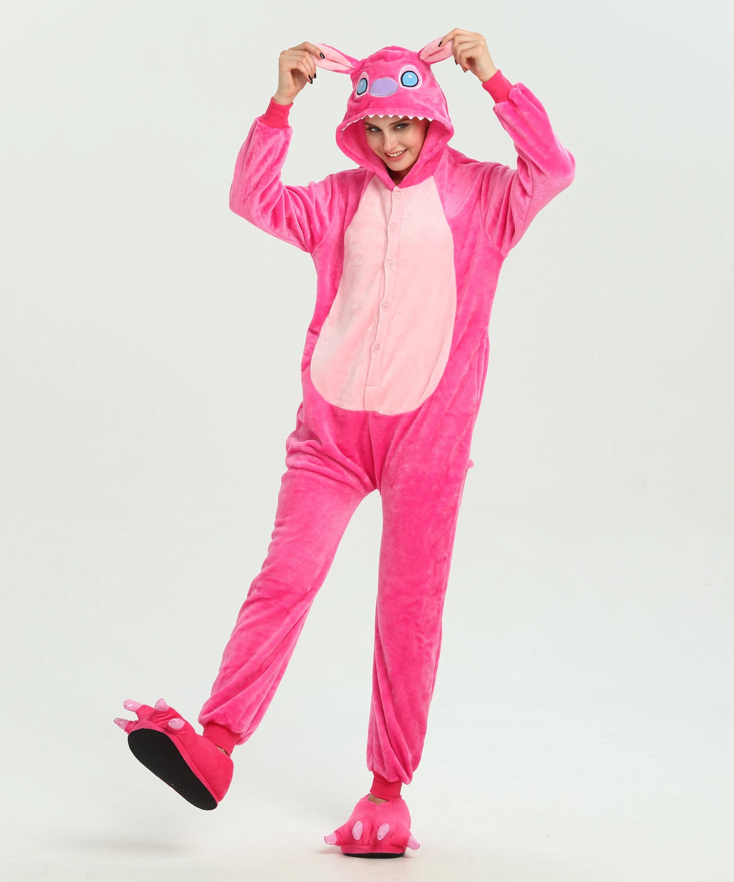 Kigurumi Stitch Cartoon Pajamas Onesies Adults Women Men Animal Pyjamas Jumpsuits Christmas Halloween Cosplay Party Costumes
