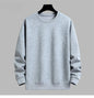 Trendiges vielseitiges Sweatshirt Herren einfarbig Herbst und Winter heiß begehrt schlicht und bequem Unisex Rundhals-Sweatshirt