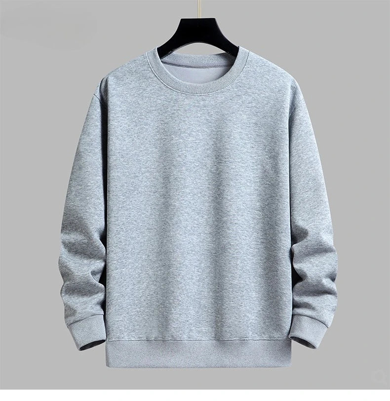 Trendiges vielseitiges Sweatshirt Herren einfarbig Herbst und Winter heiß begehrt schlicht und bequem Unisex Rundhals-Sweatshirt