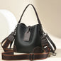 TRAVEASY Women's Vintage Bucket Bag 2025 New Large Capacity Crossbody Shoulder Bag Fashion Stylish Spacious Handbag for Women