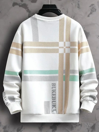 Loose Fit Long Sve round Ne Sweatirt Men's Heavyweight Basic T-irt Youth Casual Sle Spring Autumn Season Faion