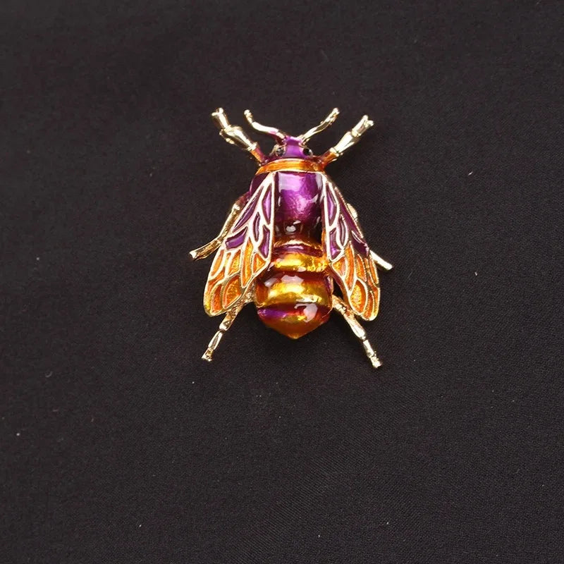 Emaille Hummel Broschen Damen Legierung Gelbe Biene Insekt Brosche Feiertagsgeschenk Broschen Bankettnadeln