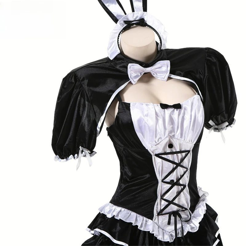 Halloween Sexy Rabbit Girl Lingerie Dress Bow Lingerie Set Anime Uniform Women Outfits Cosplay Costume Halloween Carnival Suit