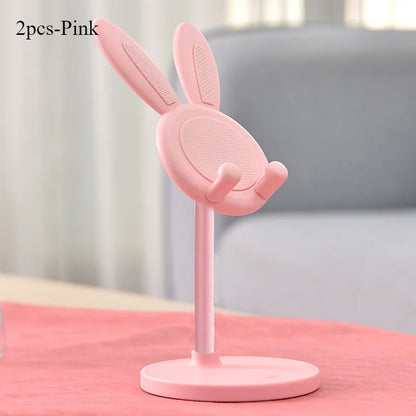 Cute Rabbit Phone Stand - Adjustable Desktop Grip