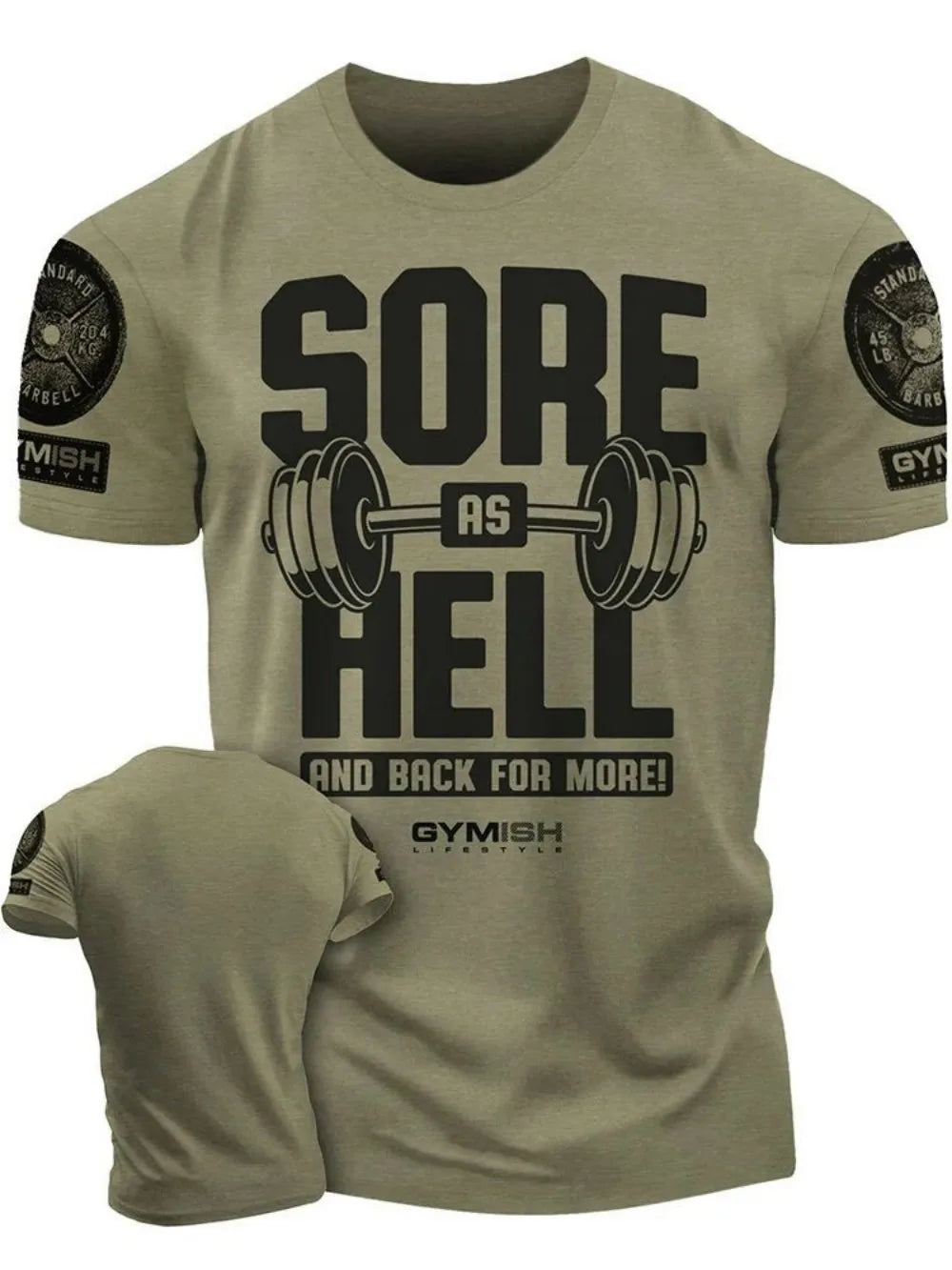 Summer new Adrenaline Power Workoout gym men's breathable round neck T-shirt high-quality letter printed casual top