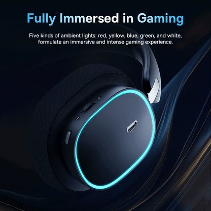Baseus GH02 Gaming kabelloser Kopfhörer mit Mikrofon Over-Ear Kopfhörer Bluetooth 5.3 40mm Treiber 2.4G/Kabellos/Kabel RGB Headsets