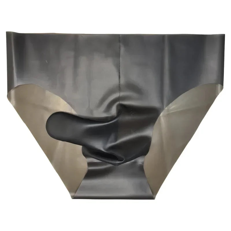 Herren Sexy Latex Unterwäsche Nahtlose Scheiden-Slips Durchsichtige Sissy-Höschen Paar Dessous Niedrige Taille Erotische Unterhosen