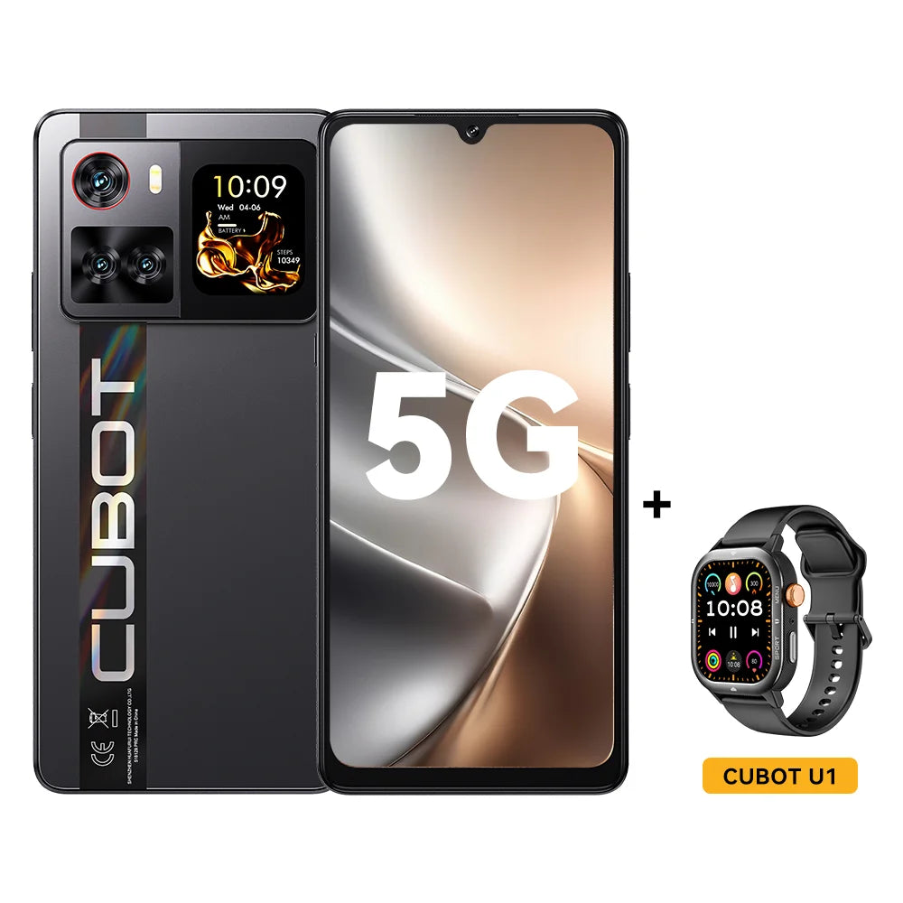 Smartphone 5G Cubot X100, Android 15, Dimensity 7025, 6nm, 2.5GHz, 6,88-Zoll-Bildschirm, 16GB (8+8), 256GB, 64MP Kamera, 5100mAh Akku