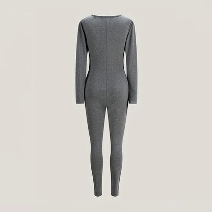 Bodycon Zipper Long Sleeve Romper | Streetwear Yoga Fitness Overall