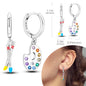 925 Sterling Silver Hoops Earrings Hypoallergenic Hoops Earrings With Zirconia Fashion High Quality Jewelry for Women Girls