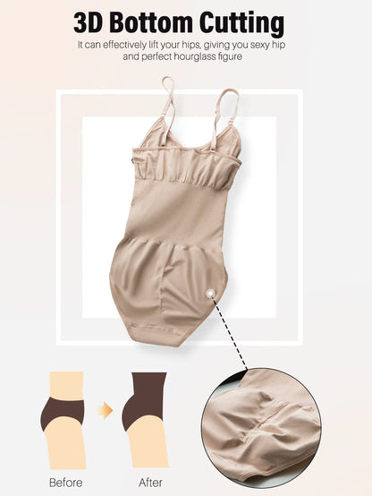 Drop Shipping Damen Sexy Shapewear Nahtlos Schlankmachender Po-Former Shaper Glättender Bodysuit Offener Schritt Hochelastische Bodysuits