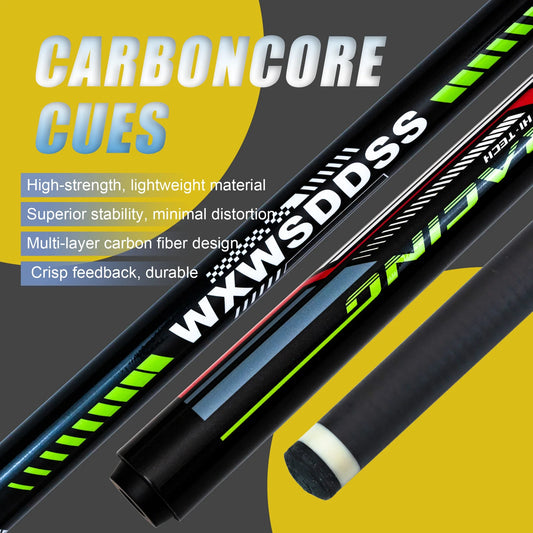 Premium Christmas Gift 12.5mm Carbon Fiber Pool Cue with Quick-Release Joint Professional Low Deflection Billiard Stick for Dad