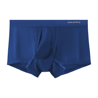 2Pcs Men's Scrotal Support Ice Silk Boxer Briefs Varicose