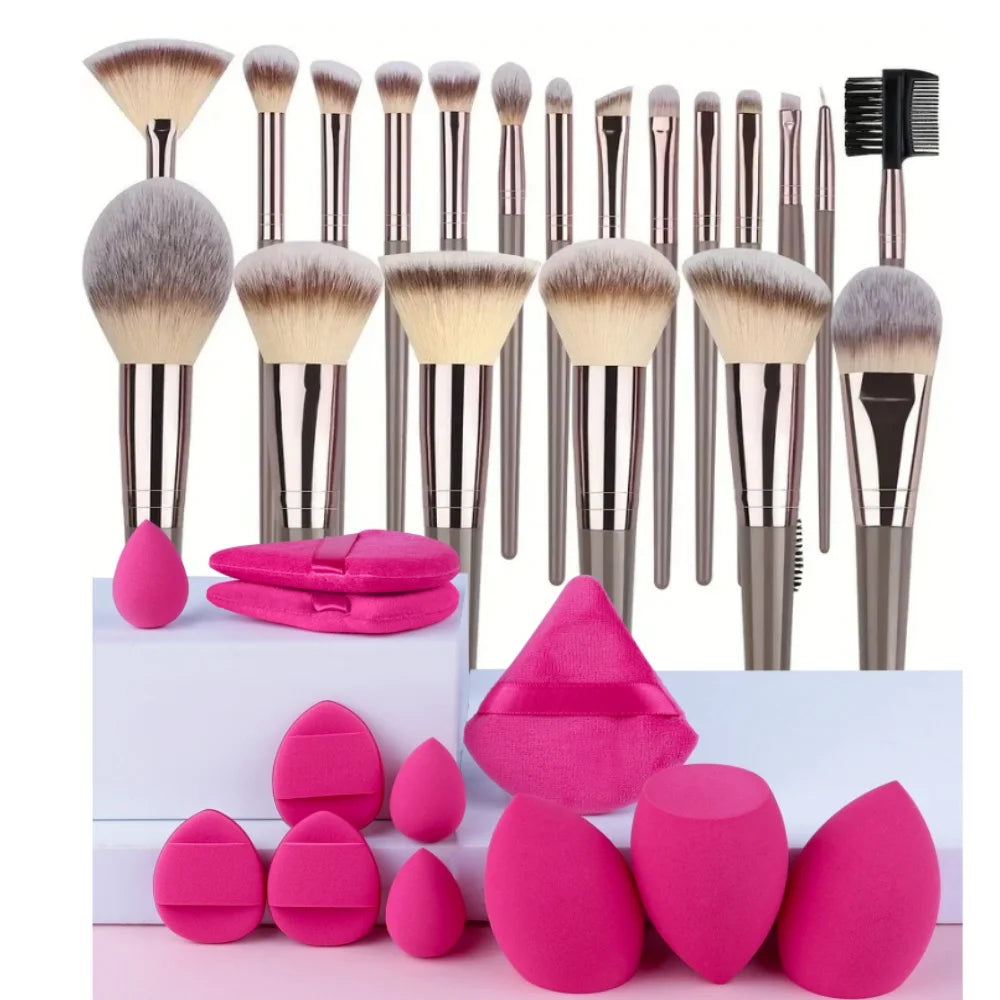 Professionelles 3-20-teiliges Make-up-Pinsel-Set, weiche, flauschige Foundation-Lidschatten-Concealer-Verblendpinsel, Rougepinsel Kabuki Damen Beauty Tool