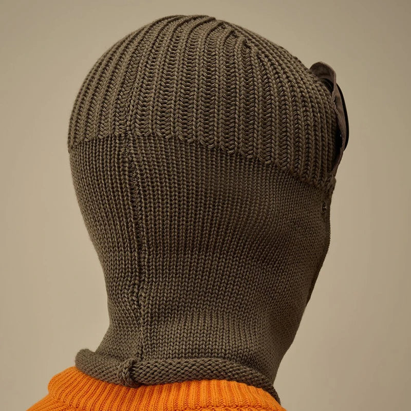 Neue Trendige Herbst Winter Warme Mützen Neue Pilotenbrille Herren Damen Ohrenschutz Plus Fahrrad Vollgesichtsbedeckung Warme Strickmützen
