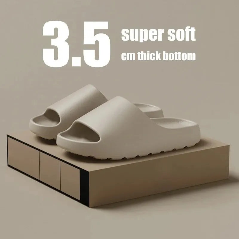 Coconut Cloud Slippers – Thick-Sole EVA Beach Sandals for Men & Women