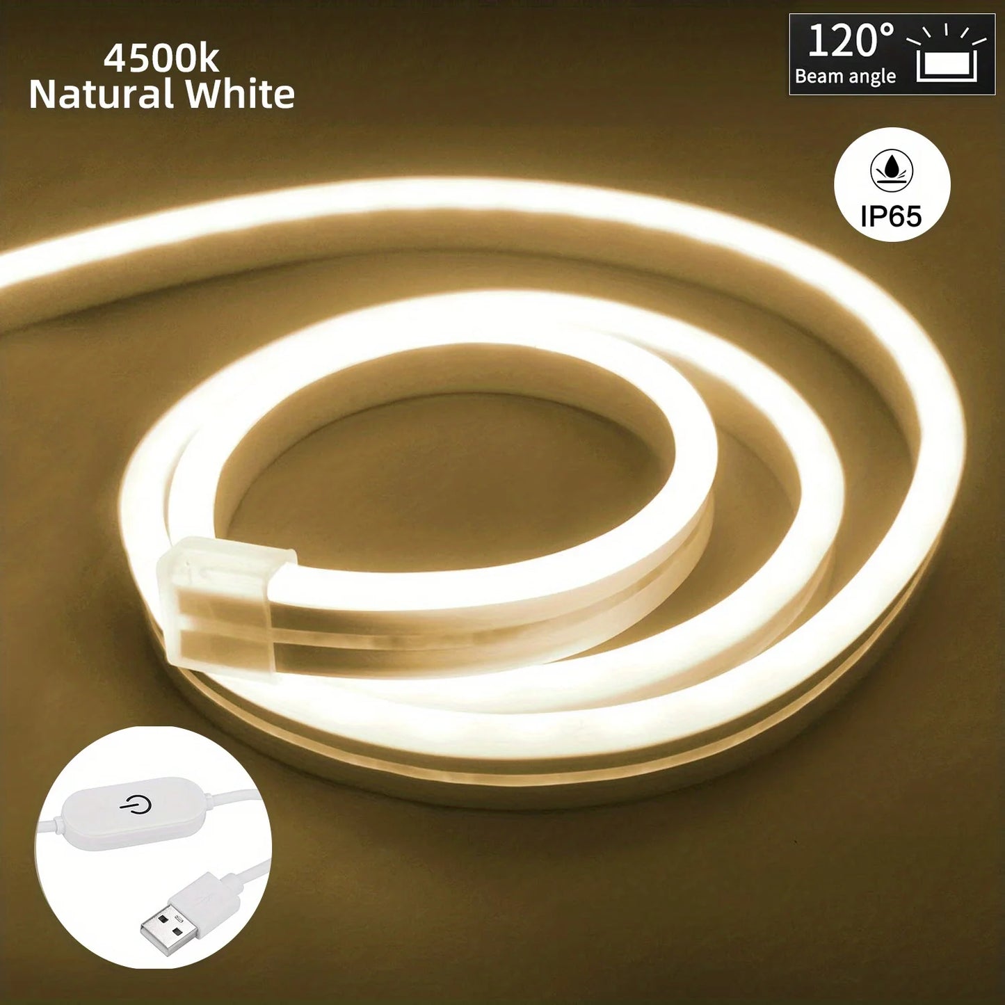 LED Strip Neon Light USB DC 5V Dimmable Touch Sensor Switch Flexible Silicone Neon Sign Tape Waterproof For Outdoor Home Decor