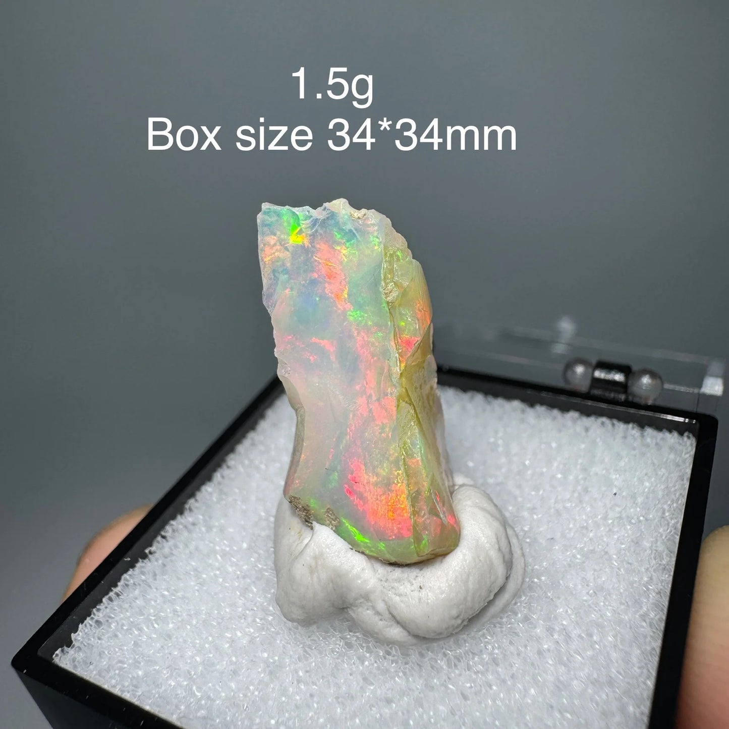 Natural Ethiopia Opal Gem Mineral Specimen Box