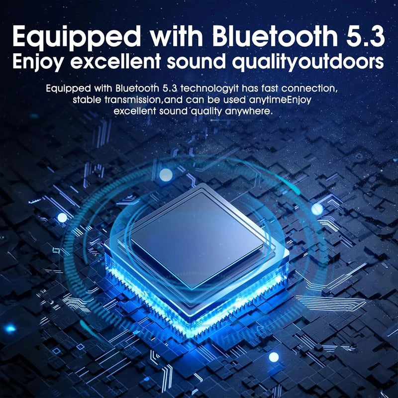 Electronic component with Bluetooth 5.3 text on a dark background