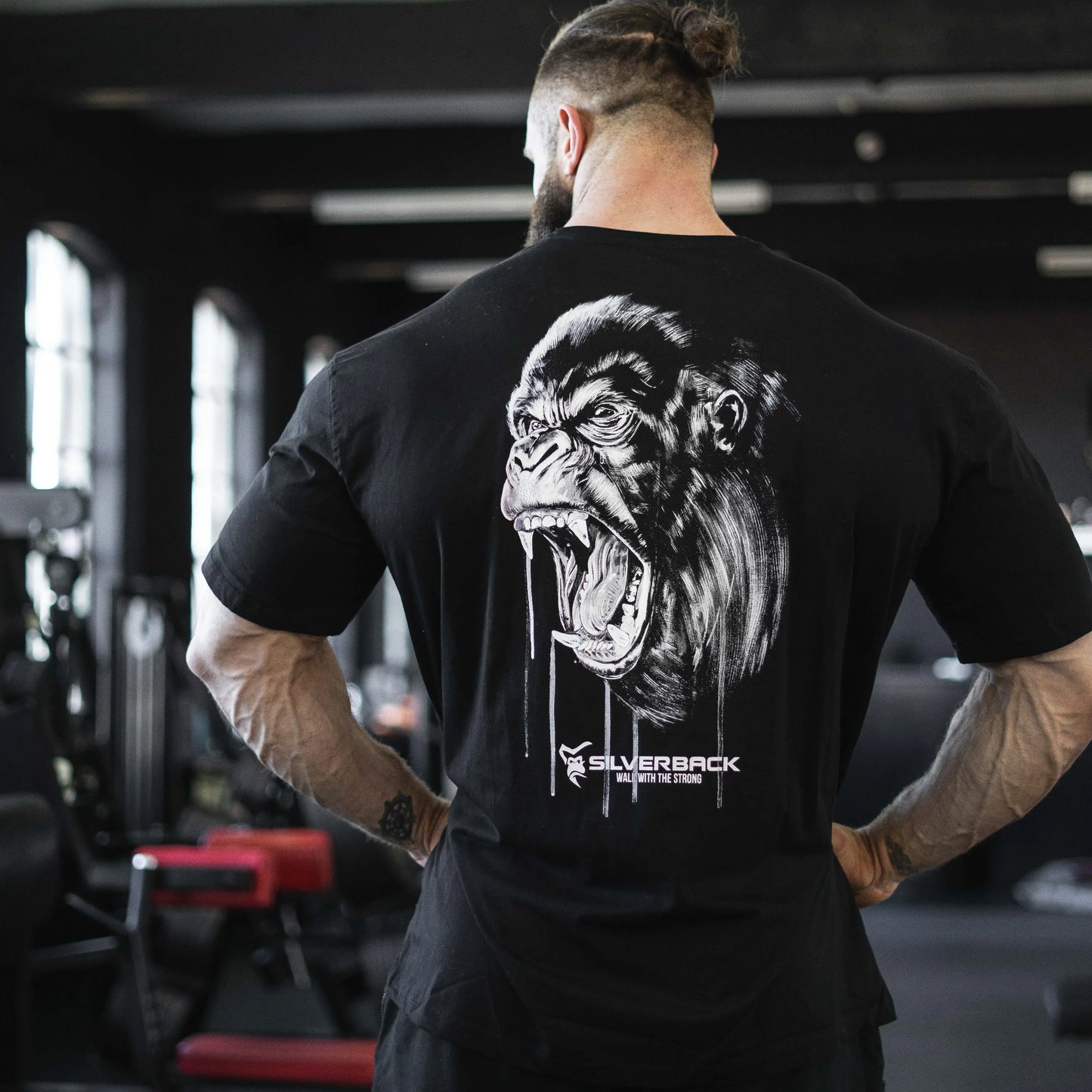 SILVERBACK Men's Oversized Cotton Gym Wear Tee-Shirt