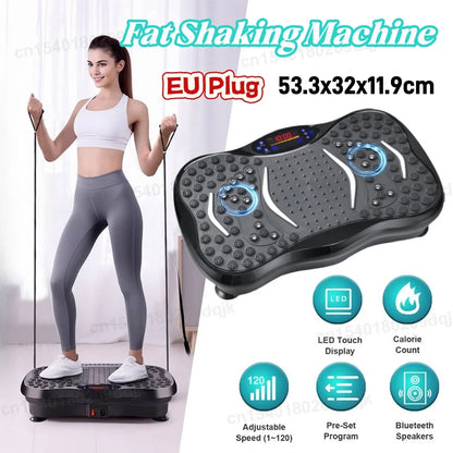 Vibration Plate Exercise Machine Bluetooth-Compatible Rhythm Machine Adjustable Speed Workout Vibrate Stand for Men Women