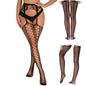Women Fishnet Open Crotch Suspender Tights XXXL