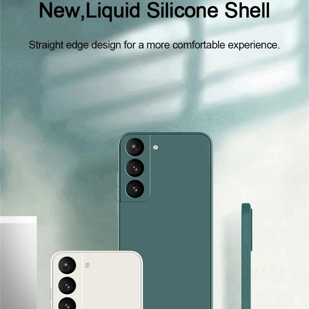 Luxuriöse Flüssigsilikonhülle für Samsung S25 S24 Galaxy S20 S21 S22 S23 FE Plus Note10 20 A52 A31 A41 A71 A51 A72 A70 A50 Coque
