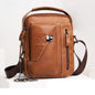 100% genuine leather small crossbody bag for men soft cowhide men's single-shoulder bag retro mobile phone iPad bag men handbag
