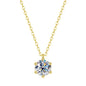 EWYA 1 2 Carat Real Moissanite Pendant Necklace For Women 6 Prong 100% 925 Sterling Silver Wedding Party Bridal Fine Jewelry