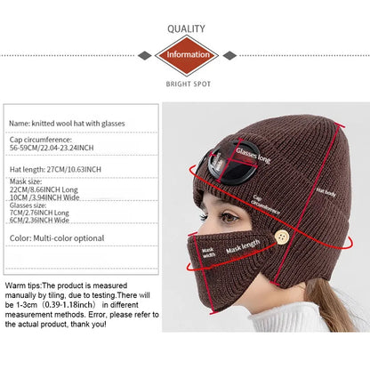 Winter Warm Fashion Windproof Cap Cold And Snow Protection Warm Ski Knit Headwear Outdoor Sports Bicycle Running Cap Men Women