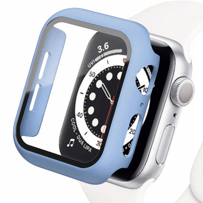 Displayschutzfolie aus gehärtetem Glas+Abdeckung für Apple Watch Zubehör 45mm 41mm 44mm 40mm 42mm Displayschutzfolie Apple Watch Hülle Serie 9 4 5 6 SE 7 8