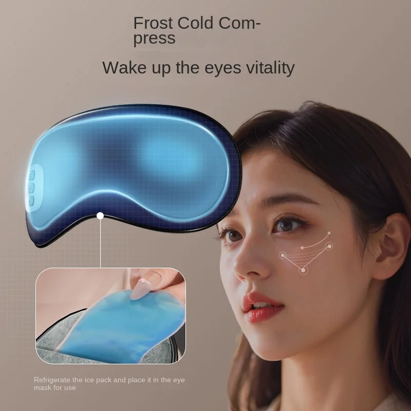 Hot compress massage heating eye mask lunch break shading to relieve eye fatigue intelligent eye protection device adult student