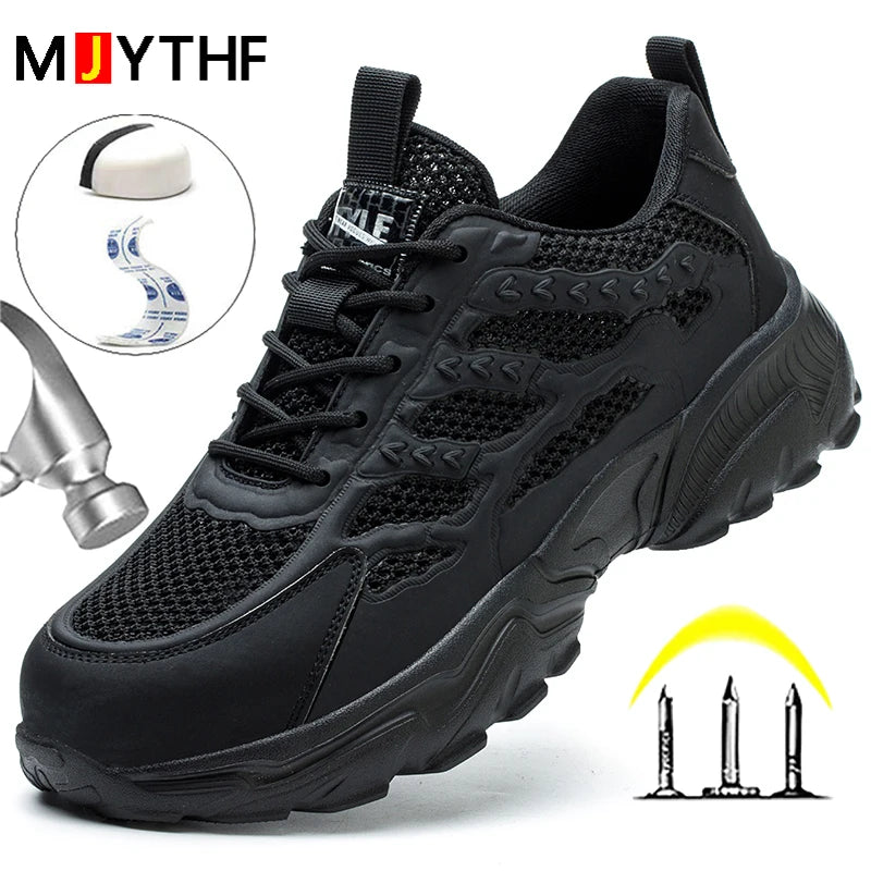Breathable Mesh Safety Shoes Lightweight Work Sneakers