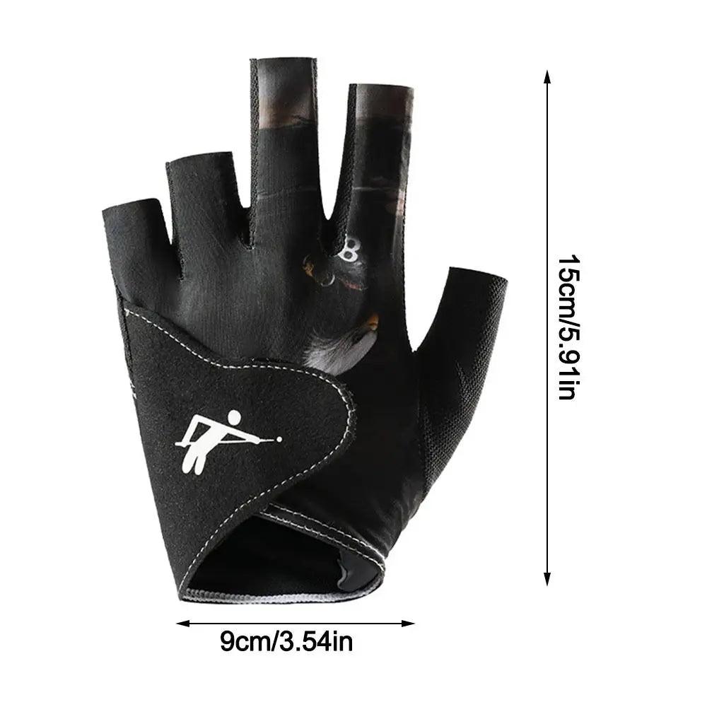 Left Hand Billiards Glove – Non-Slip Half Finger Glove